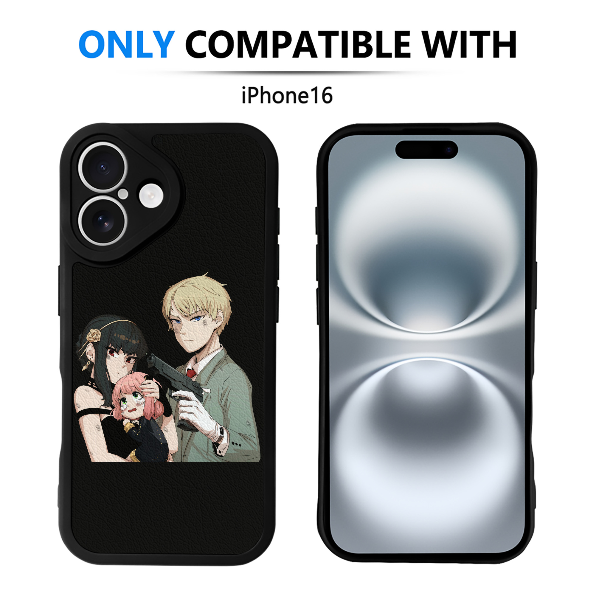 （画像用） SPY×FAMILY间谍家家酒 【iPhone 16シリーズ対応】シリコンスマホケース（レザー調） 材質：シリコン